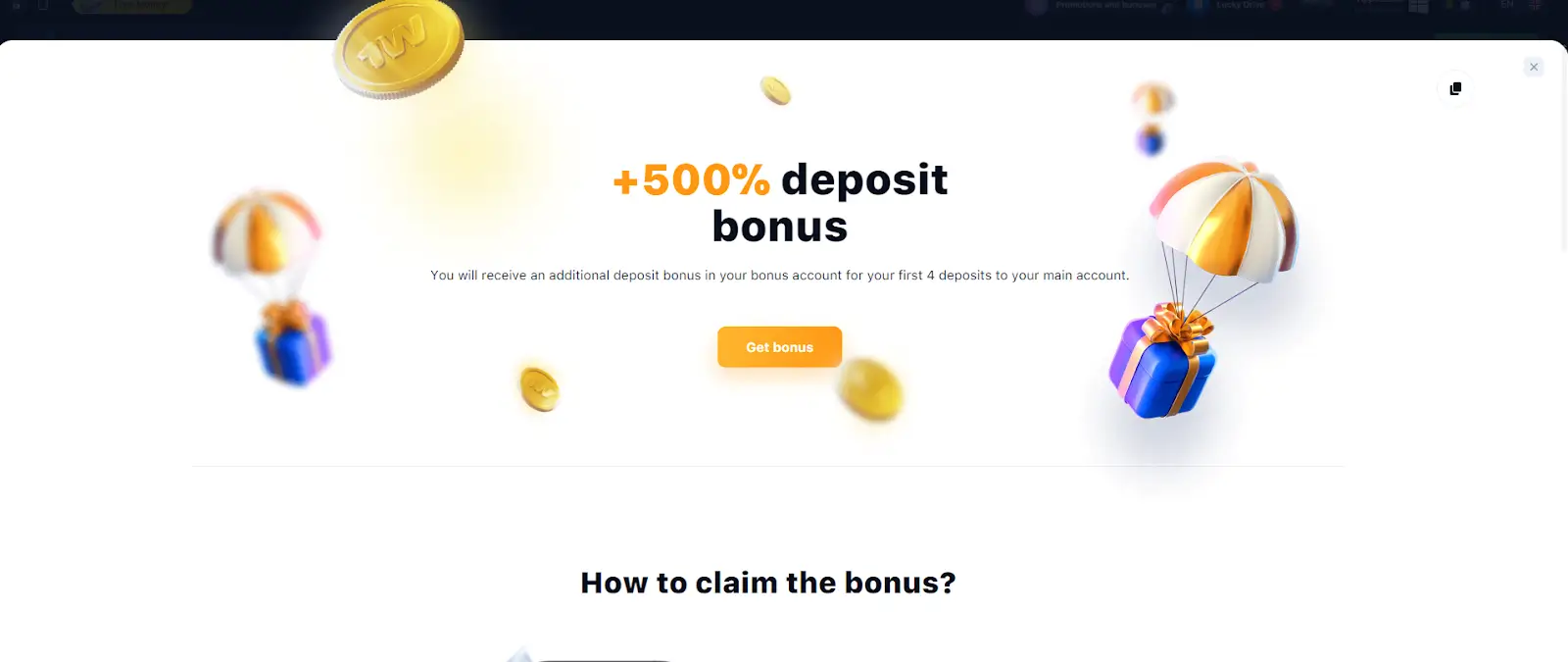 1win ڈپازٹ بونس